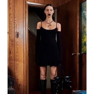 Heaven by Marc Jacobs black knit dress with gloves